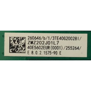 MAIN FUENTE PARA TV HISENSE / NUMERO DE PARTE 260646 / RSAG7.820.8974/ROH / 3TE40G20028I / 255264 / PANEL HD400V1F31-TXL1K1\S0\GM\CKD\ROH / DISPLAY LSC400HN02-701 / MODELO 40H4030F1